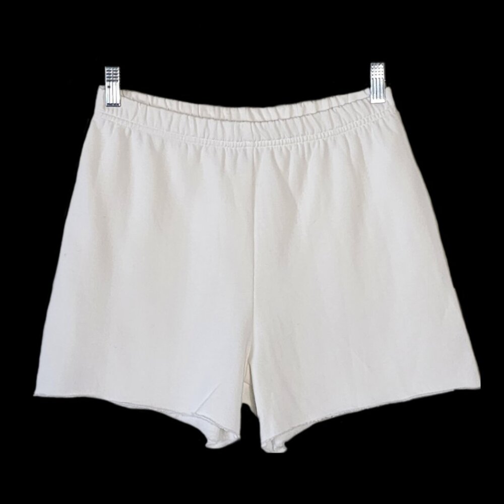 Spirit Jersey White Cutoff High Rise 3.5" Sweatpants Shorts